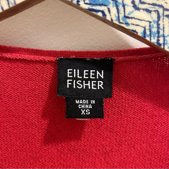 Vintage Eileen Fisher Cardigan red XS sweater - Picture 7 of 9